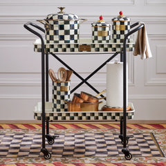 Royal Check 2-Tier Kitchen Cart