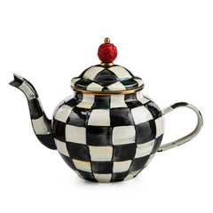 Mocha Check 4 Cup Teapot