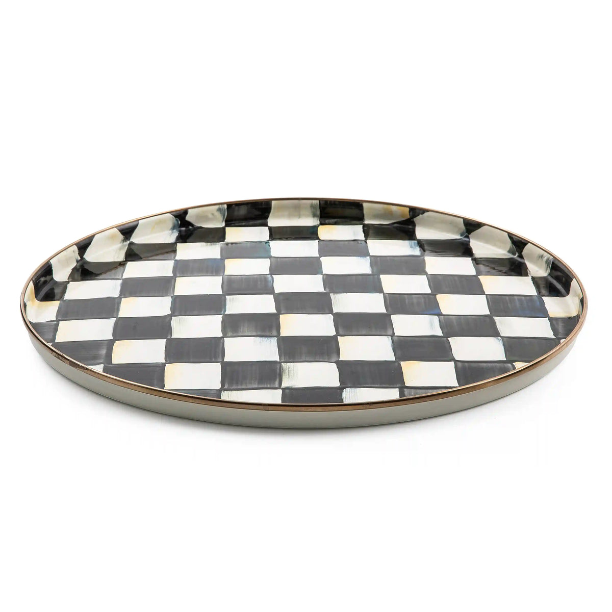 Sky Check Round Tray