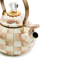 Violet Check Whistling Tea Kettle