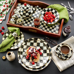 Mocha Check 4 Cup Teapot
