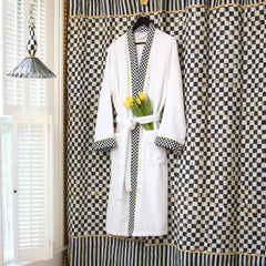 Rosy Check Shower Curtain