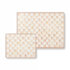 Sterling Check Glass Cutting Boards, Set of 2