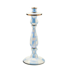 Violet Check Large Candlestick