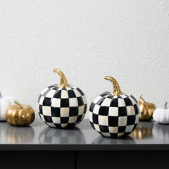 Classic Courtly Check Mini Pumpkin Set of 2