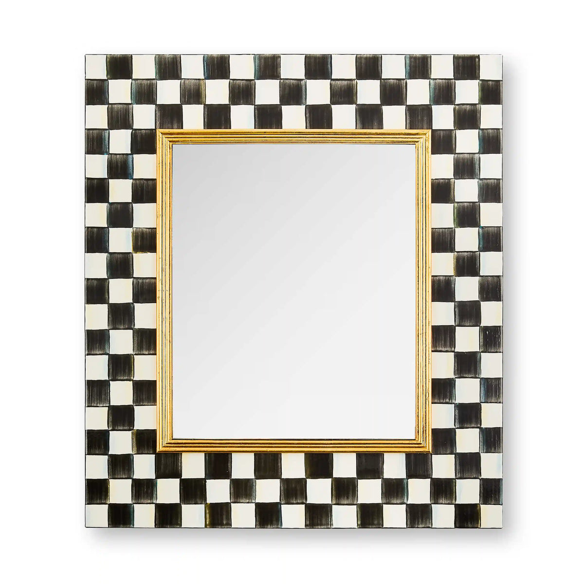 Rosy Check Enamel Wall Mirror