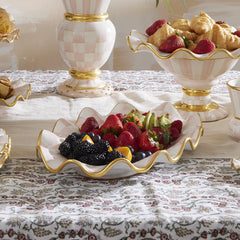 Mocha Check Ceramic Serving Platter