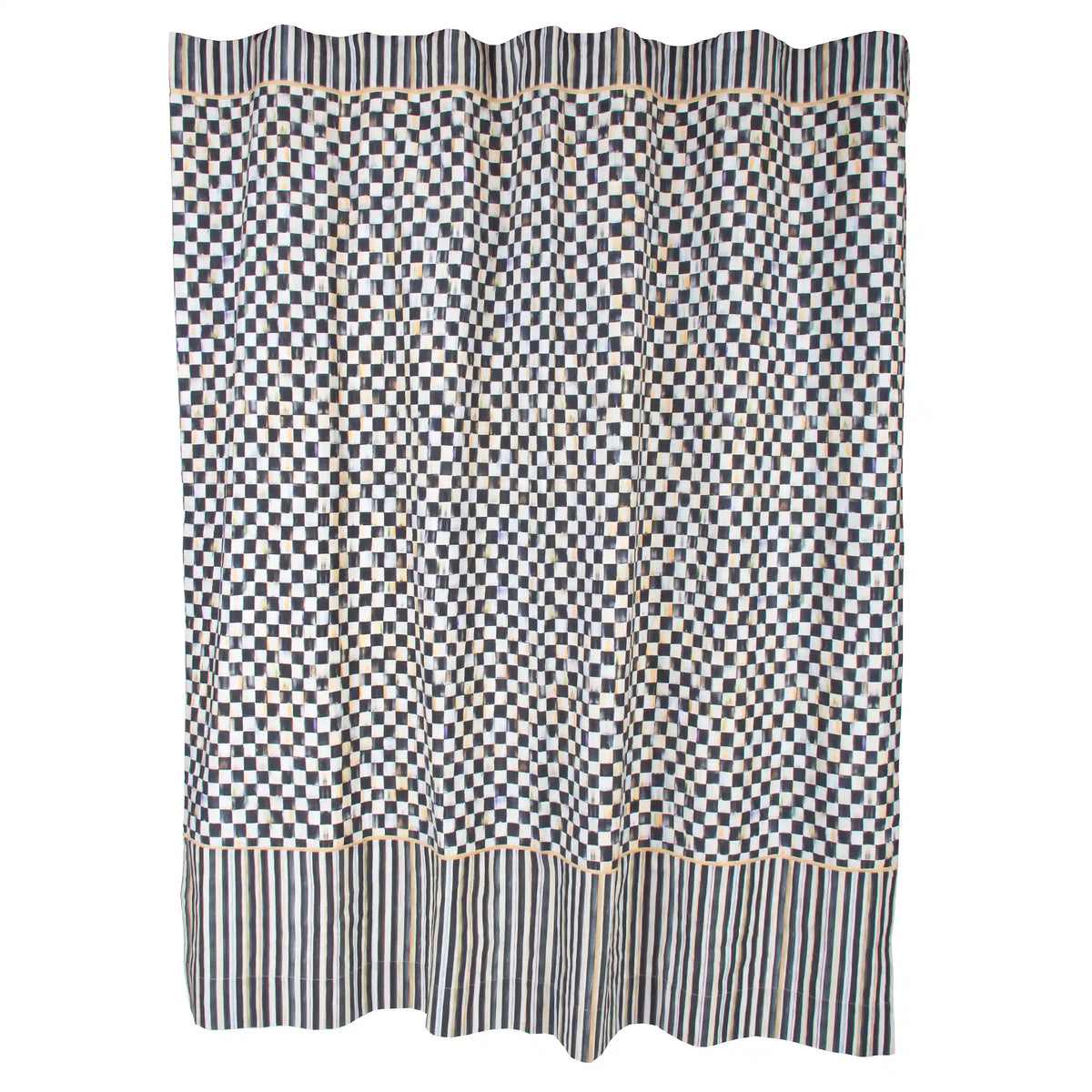 Rosy Check Shower Curtain