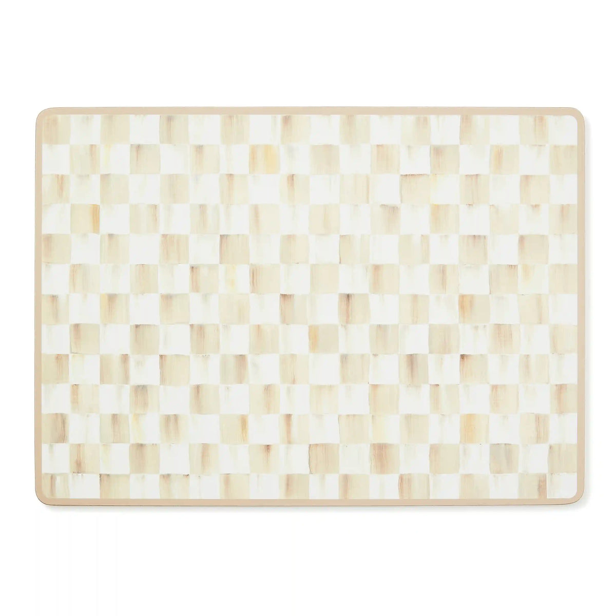 Courtly Checked Cork Back Placemats, Set of 4