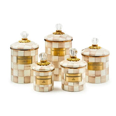 Mocha Check Medium Canister