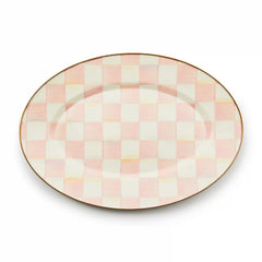 Emerald Check Small Oval Platter