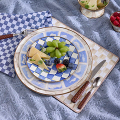 Violet Check Cork Back Placemats, Set of 4