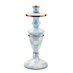 Violet Check Large Candlestick